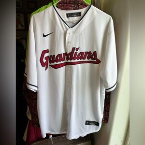 NWOT Nike Cleveland Guardians MLB White Home Official Baseball Jersey